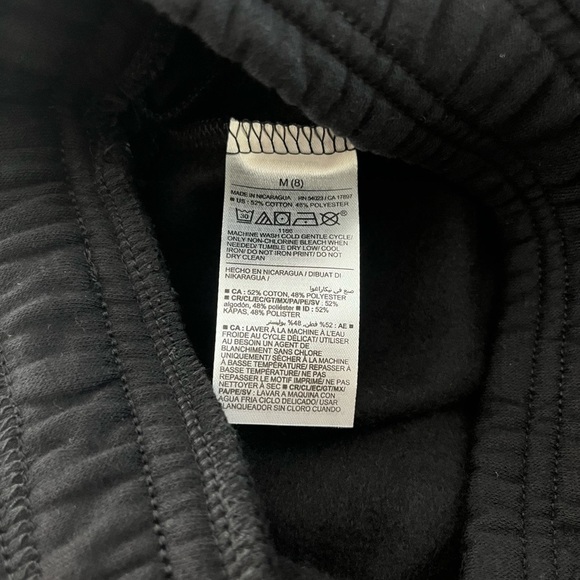 Old Navy Logo Jogger Sweatpants Girls size Medium Black New with Tags - Picture 5 of 6